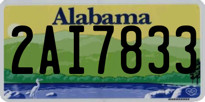 AL license plate 2AI7833