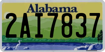 AL license plate 2AI7837
