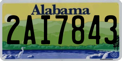 AL license plate 2AI7843