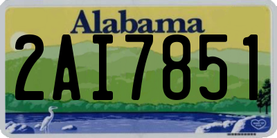 AL license plate 2AI7851