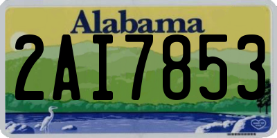 AL license plate 2AI7853