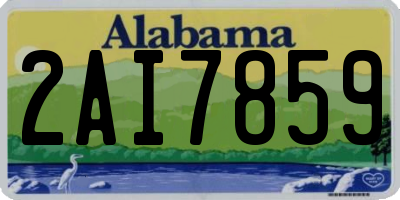 AL license plate 2AI7859