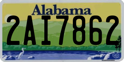 AL license plate 2AI7862