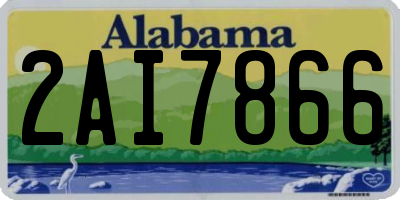 AL license plate 2AI7866