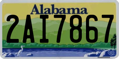 AL license plate 2AI7867