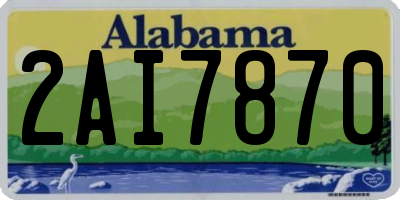 AL license plate 2AI7870