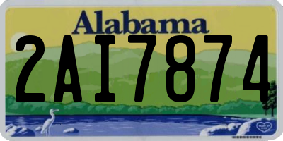 AL license plate 2AI7874