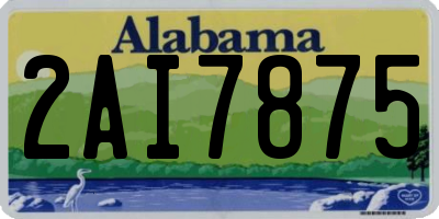 AL license plate 2AI7875
