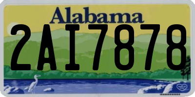 AL license plate 2AI7878