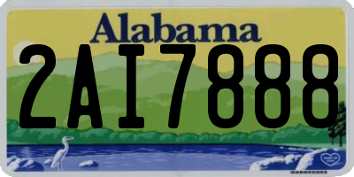 AL license plate 2AI7888