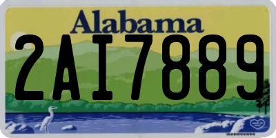 AL license plate 2AI7889