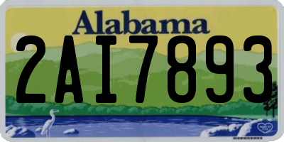 AL license plate 2AI7893