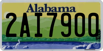AL license plate 2AI7900