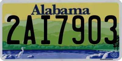 AL license plate 2AI7903