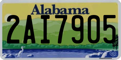 AL license plate 2AI7905