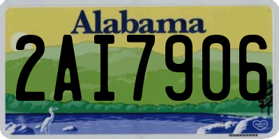 AL license plate 2AI7906