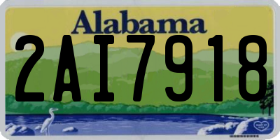 AL license plate 2AI7918