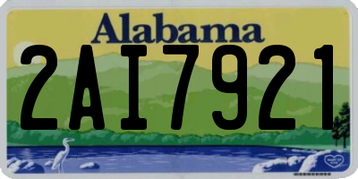 AL license plate 2AI7921