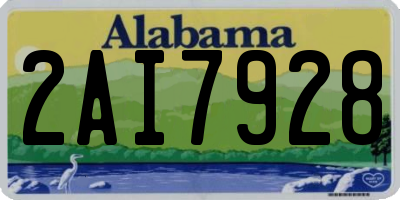AL license plate 2AI7928