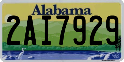 AL license plate 2AI7929