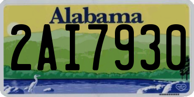 AL license plate 2AI7930