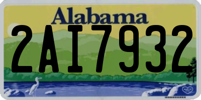 AL license plate 2AI7932