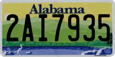AL license plate 2AI7935