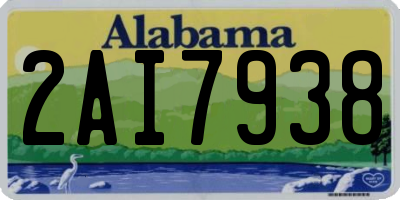 AL license plate 2AI7938
