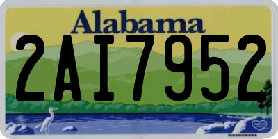 AL license plate 2AI7952