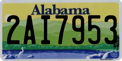 AL license plate 2AI7953
