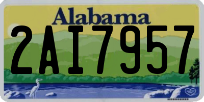 AL license plate 2AI7957