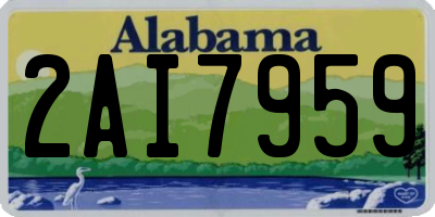 AL license plate 2AI7959