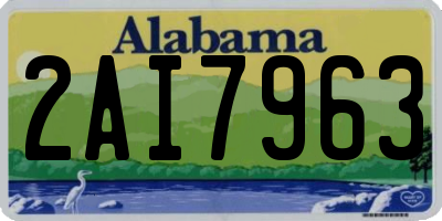 AL license plate 2AI7963