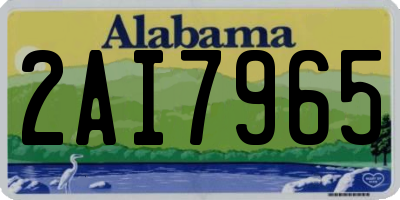 AL license plate 2AI7965