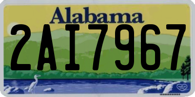 AL license plate 2AI7967