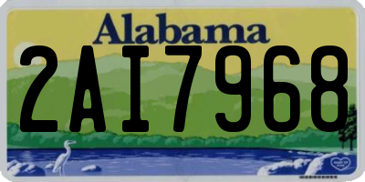 AL license plate 2AI7968