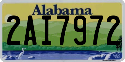AL license plate 2AI7972