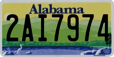 AL license plate 2AI7974