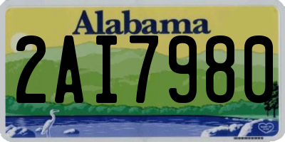 AL license plate 2AI7980