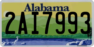 AL license plate 2AI7993