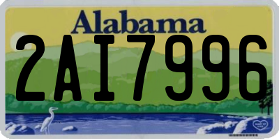 AL license plate 2AI7996