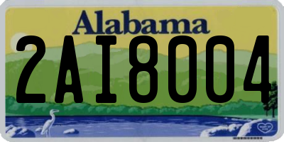 AL license plate 2AI8004