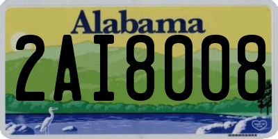 AL license plate 2AI8008