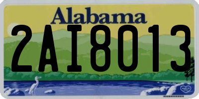 AL license plate 2AI8013