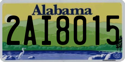 AL license plate 2AI8015