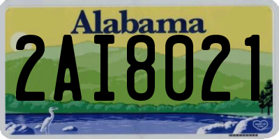 AL license plate 2AI8021