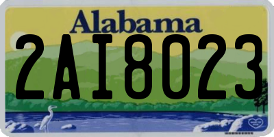 AL license plate 2AI8023
