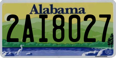 AL license plate 2AI8027