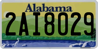 AL license plate 2AI8029