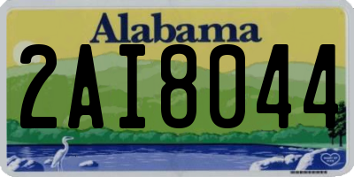 AL license plate 2AI8044